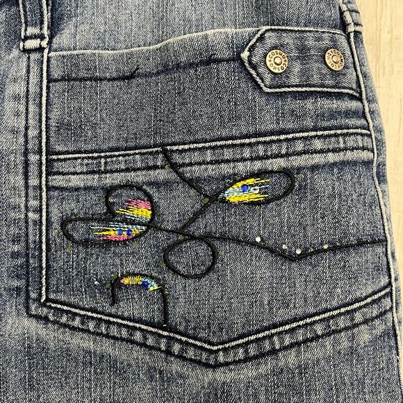 Vintage Cosmopolitan Jeanswear Embroidered Sequin Y2K Denim Bootcut Flare Jeans - Picture 6 of 11